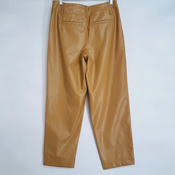 A New Day Faux Leather Carmel .Straight Leg Pants New Size‎ 8 - Picture 10 of 11